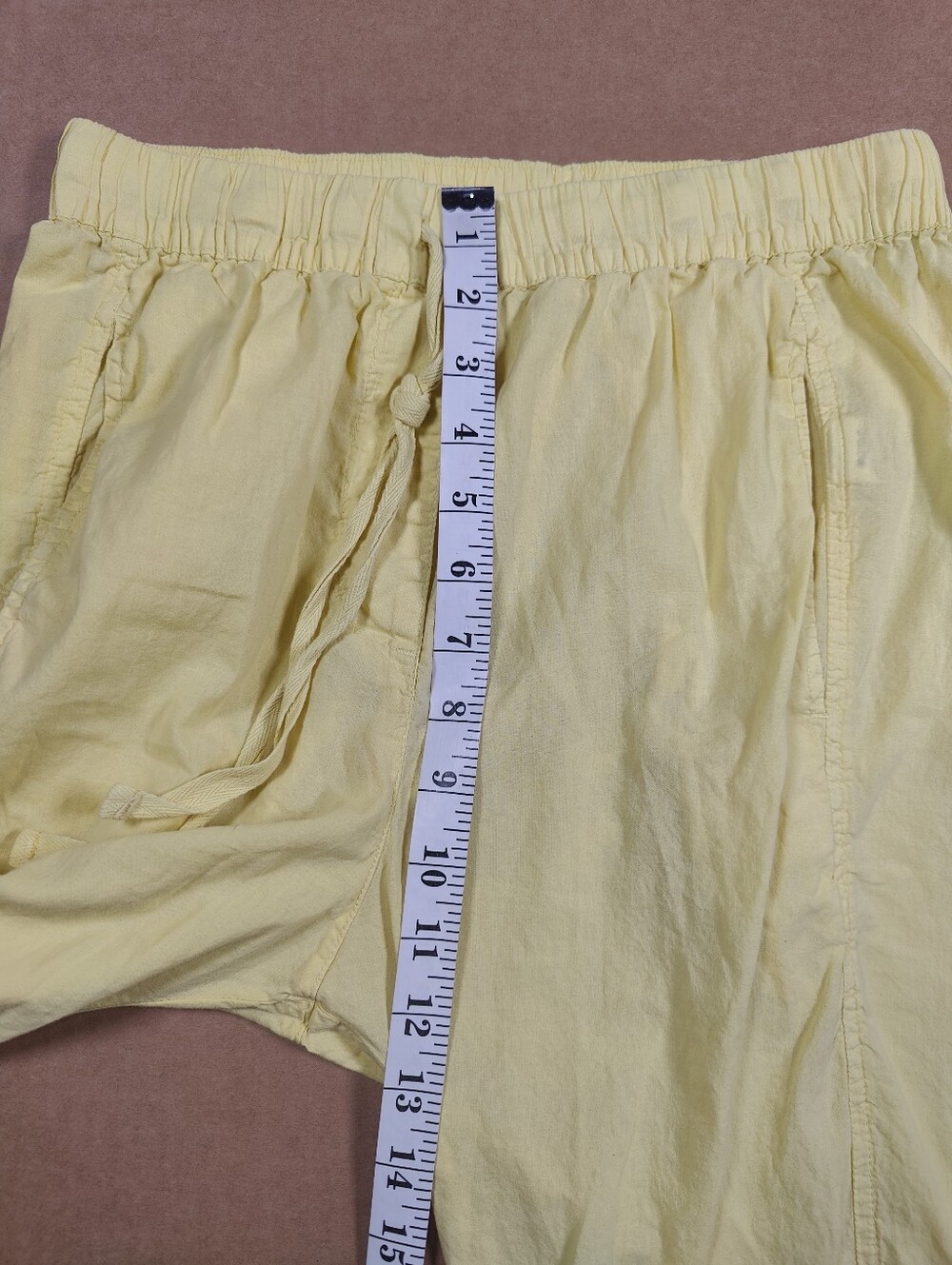 Xirena 100% Cotton Yellow Drawtring Lightweight Jogger Pants Size XS Made In USA - Picture 6 of 8